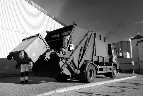 Commercial waste management process in action