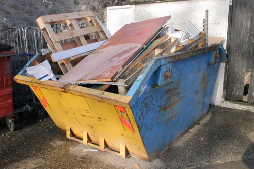 Modern garage clearance process in a Merton home